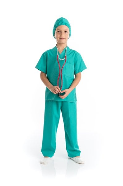 Çocuk Doktor Kostümü Yeşil