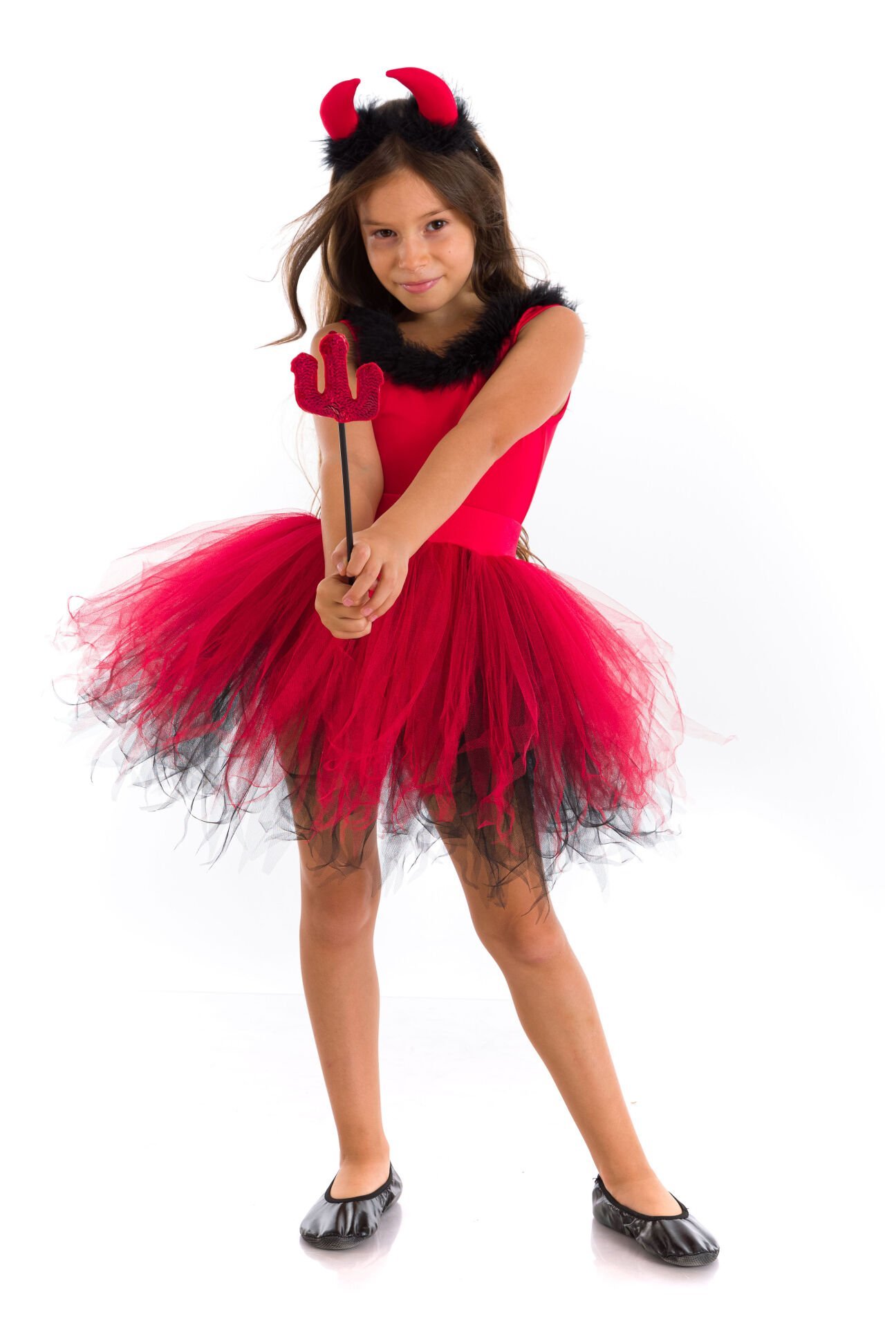 Şeytan Kız Kostümü - Kız Çocuk Halloween, Doğum Günü ve Parti Kostümleri